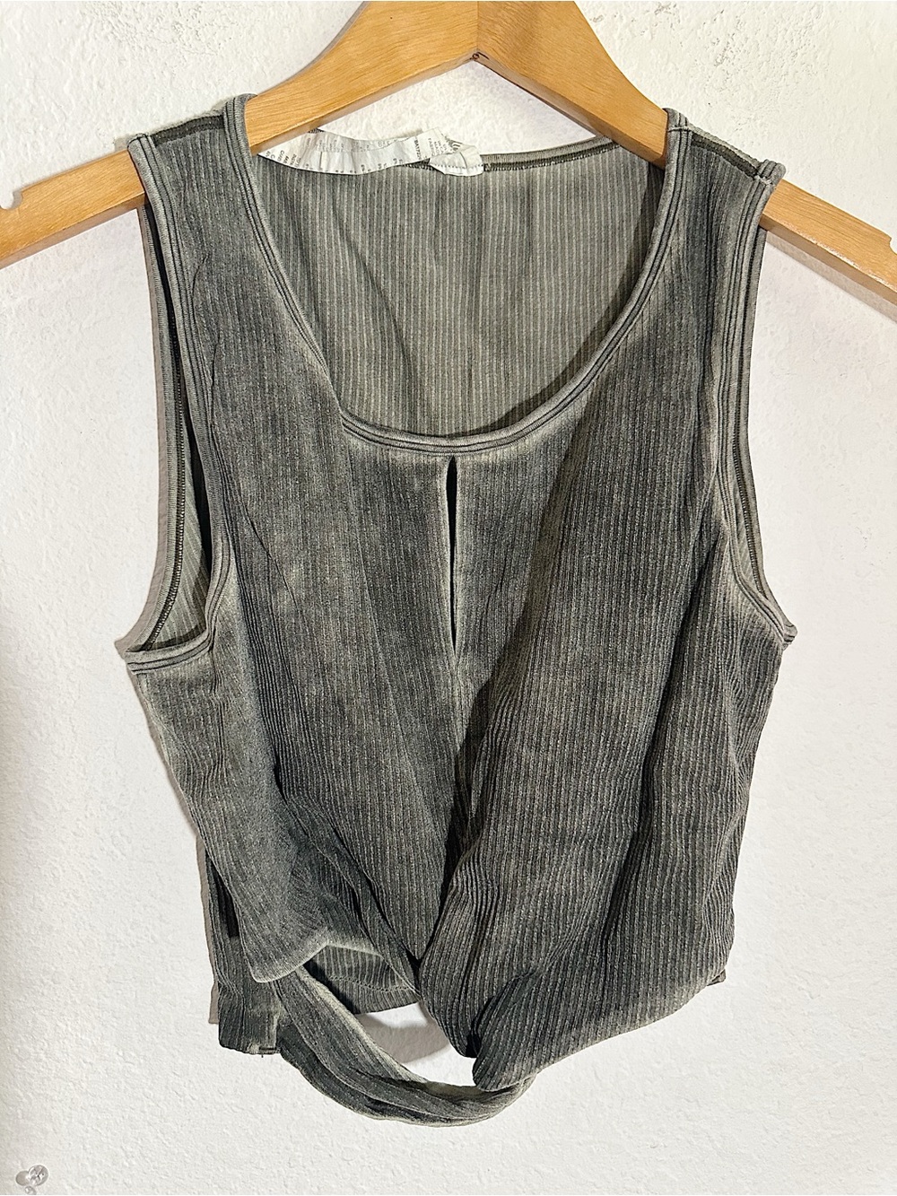 Fabletics Ribbed Acid Wash Compression Tank Top Size Medium